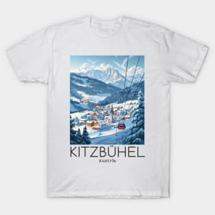 A Vintage Travel Illustration of Kitzbühel - Austria T-Shirt